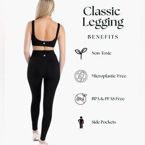 Namarie Sylvendel Women's Black Hemp Leggings Medium Crunchy Granola girl